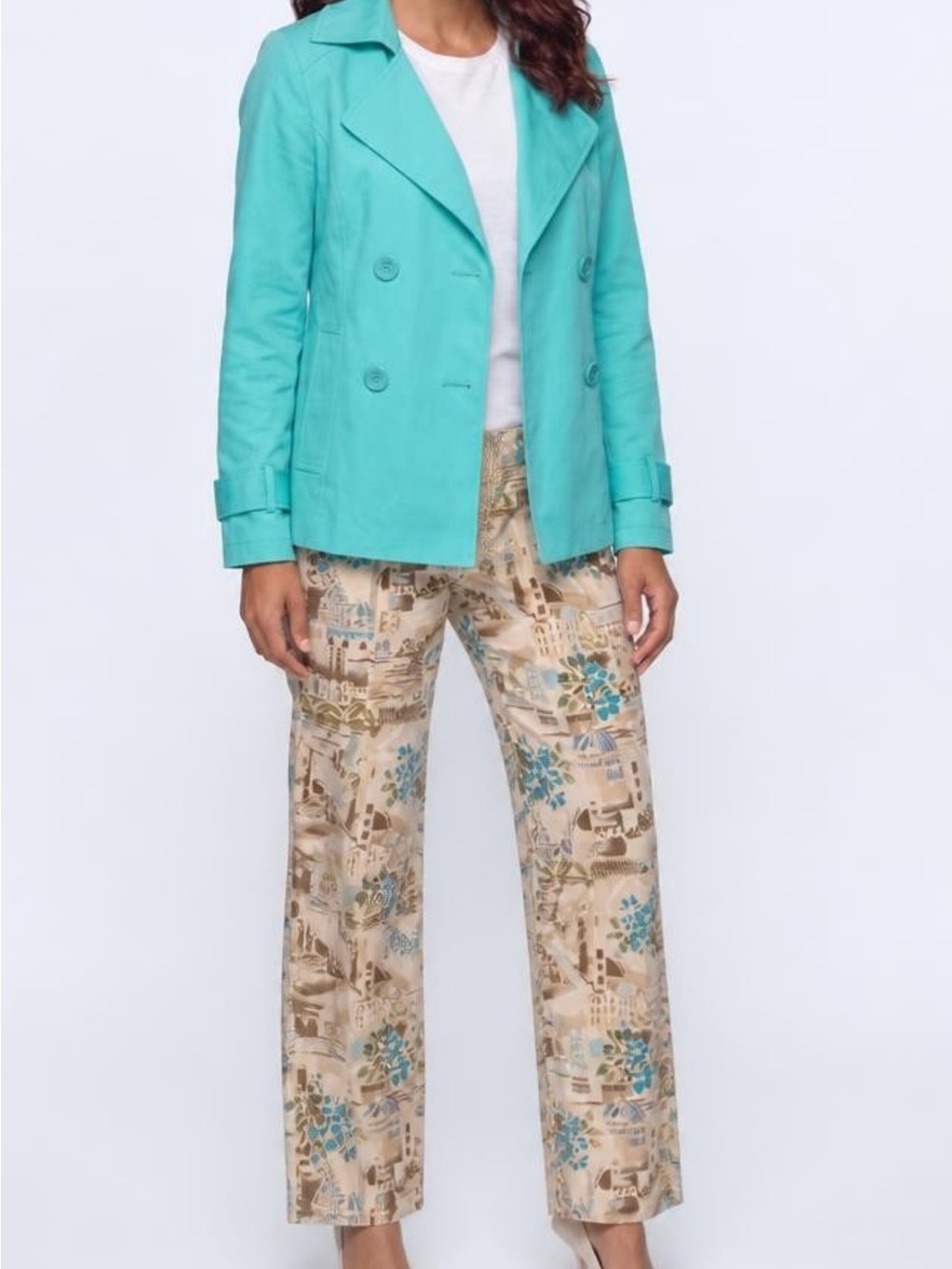 Woman’s 3-Piece Set, Scott Taylor Blazer, Loft Knit Shirt and Rafaella Capri’s